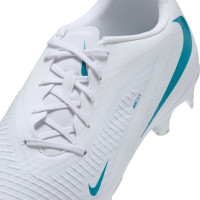 Nike Phantom 6 Low Academy Grass/Artificial Grass Football Boots (MG) White Turquoise