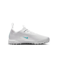 Nike Phantom 6 Low Academy Turf Voetbalschoenen (TF) Kids Wit Turquoise