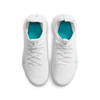 Nike Phantom 6 Low Academy Turf Voetbalschoenen (TF) Kids Wit Turquoise