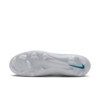 Nike Phantom 6 High Academy Gras / Kunstgras Voetbalschoenen (MG) Wit Turquoise