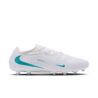 Nike Phantom 6 Low Pro Artificial Grass Football Boots (AG) White Turquoise