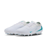 Nike Phantom 6 Low Pro Artificial Grass Football Boots (AG) White Turquoise