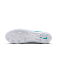 Nike Phantom 6 Low Pro Artificial Grass Football Boots (AG) White Turquoise