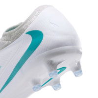 Nike Phantom 6 Low Pro Artificial Grass Football Boots (AG) White Turquoise