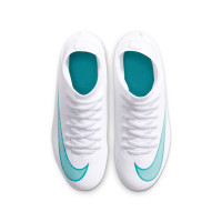 Nike Mercurial Superfly 11 Club Gras / Kunstgras Voetbalschoenen (MG) Kids Wit Turquoise