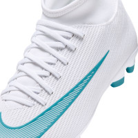 Nike Mercurial Superfly 11 Club Gras / Kunstgras Voetbalschoenen (MG) Kids Wit Turquoise