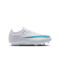 Nike Mercurial Vapor 17 Pro Gras Voetbalschoenen (FG) Kids Wit Turquoise