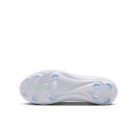 Nike Mercurial Vapor 17 Pro Gras Voetbalschoenen (FG) Kids Wit Turquoise
