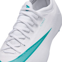 Nike Mercurial Vapor 17 Pro Gras Voetbalschoenen (FG) Kids Wit Turquoise