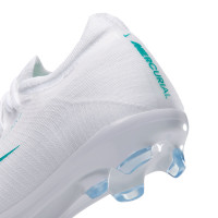 Nike Mercurial Vapor 17 Pro Gras Voetbalschoenen (FG) Kids Wit Turquoise