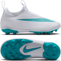 Nike Mercurial Vapor 17 Club Flex Gras / Kunstgras Voetbalschoenen (MG) Kids Wit Turquoise
