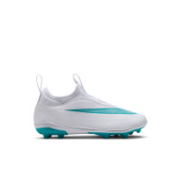 Nike Mercurial Vapor 17 Club Flex Gras / Kunstgras Voetbalschoenen (MG) Kids Wit Turquoise