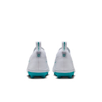 Nike Mercurial Vapor 17 Club Flex Gras / Kunstgras Voetbalschoenen (MG) Kids Wit Turquoise