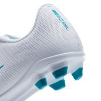 Nike Mercurial Vapor 17 Club Gras / Kunstgras Voetbalschoenen (MG) Kids Wit Turquoise