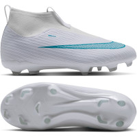 Nike Mercurial Superfly 11 Academy Grass/Artificial Grass Football Boots (MG) Kids White Turquoise