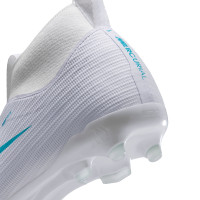 Nike Mercurial Superfly 11 Academy Grass/Artificial Grass Football Boots (MG) Kids White Turquoise
