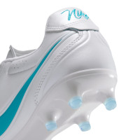 Nike Tiempo Ligera Pro Gras Voetbalschoenen (FG) Wit Turquoise