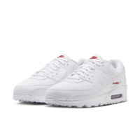 Nike Air Max 90 Sneakers Wit Wit Tough Red