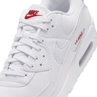 Nike Air Max 90 Sneakers Wit Wit Tough Red