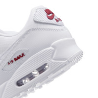 Nike Air Max 90 Sneakers Wit Wit Tough Red