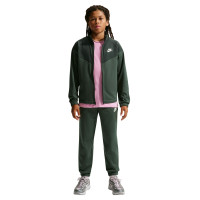 Nike Sportswear Full-Zip Kids Tracksuit Camo Green Dark Green White