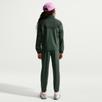 Nike Sportswear Full-Zip Kids Tracksuit Camo Green Dark Green White
