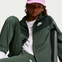 Nike Sportswear Full-Zip Kids Tracksuit Camo Green Dark Green White