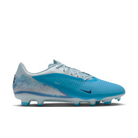 Nike Phantom 6 Low Haaland Academy Gras / Kunstgras Voetbalschoenen (MG) Lichtblauw Blauw Felblauw