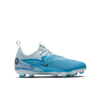 Nike Phantom 6 Low Haaland Academy Gras / Kunstgras Voetbalschoenen (MG) Kids Lichtblauw Blauw Felblauw