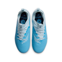 Nike Phantom 6 Low Haaland Academy Gras / Kunstgras Voetbalschoenen (MG) Kids Lichtblauw Blauw Felblauw