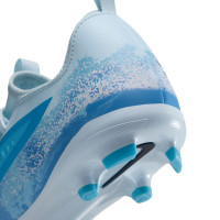 Nike Phantom 6 Low Haaland Academy Gras / Kunstgras Voetbalschoenen (MG) Kids Lichtblauw Blauw Felblauw