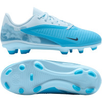 Nike Phantom 6 Low Haaland Club Gras / Kunstgras Voetbalschoenen (MG) Kids Lichtblauw Blauw Felblauw