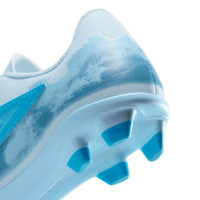 Nike Phantom 6 Low Haaland Club Gras / Kunstgras Voetbalschoenen (MG) Kids Lichtblauw Blauw Felblauw