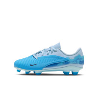 Nike Phantom 6 Low Haaland Club Gras / Kunstgras Voetbalschoenen (MG) Peuters/Kleuters Lichtblauw Blauw Felblauw