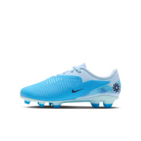 Nike Phantom 6 Low Haaland Club Gras / Kunstgras Voetbalschoenen (MG) Peuters/Kleuters Lichtblauw Blauw Felblauw