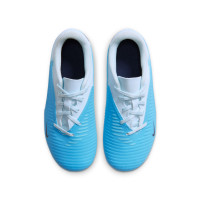 Nike Phantom 6 Low Haaland Club Gras / Kunstgras Voetbalschoenen (MG) Peuters/Kleuters Lichtblauw Blauw Felblauw