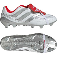adidas Predator Precision David Beckham Gras (FG) Football Boots (FG) White Silver Bright Red