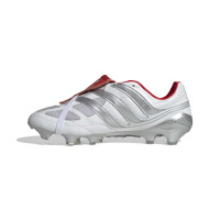 adidas Predator Precision David Beckham Gras (FG) Football Boots (FG) White Silver Bright Red