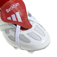 adidas Predator Precision David Beckham Gras (FG) Football Boots (FG) White Silver Bright Red