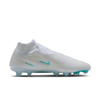 Nike Phantom 6 High Elite Gras Voetbalschoenen (FG) Wit Turquoise