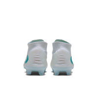 Nike Phantom 6 High Elite Gras Voetbalschoenen (FG) Wit Turquoise
