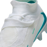 Nike Phantom 6 High Elite Gras Voetbalschoenen (FG) Wit Turquoise