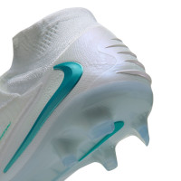 Nike Phantom 6 High Elite Gras Voetbalschoenen (FG) Wit Turquoise