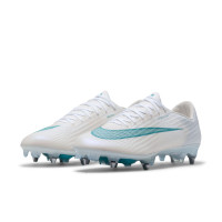 Nike Zoom Mercurial Superfly 11 Elite (SG) Iron Stud Football Boots White Turquoise