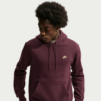 Nike Sportswear Club Fleece Tracksuit Hooded Burgundy Gold