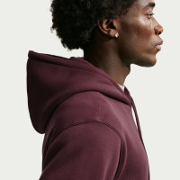 Nike Sportswear Club Fleece Hoodie Burgundy Gold