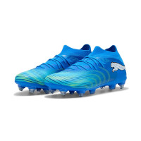 PUMA Future 9 Match IJzeren-Nop Voetbalschoenen (SG) Blauw Luminous Blue Lime