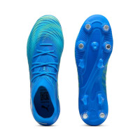 PUMA Future 9 Match IJzeren-Nop Voetbalschoenen (SG) Blauw Luminous Blue Lime