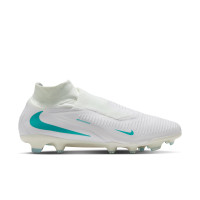 Nike Phantom 6 High Pro Gras Voetbalschoenen (FG) Wit Turquoise