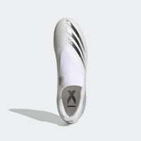 adidas X GHOSTED.3 GRAS LL VOETBALSCHOENEN (FG) Wit Zwart Zilver